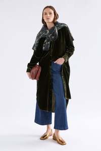 Dresses: Elk Suuri Velvet Dress Deep Olive