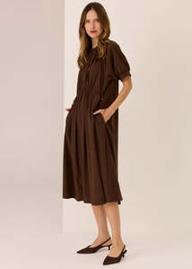 Pol Tech Drawcord Dress Chocolate