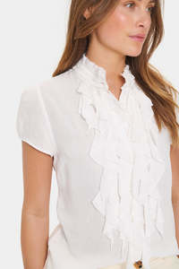 Clothing: Saint Tropez Elli SS Shirt Ice
