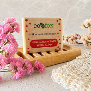 Pure Bliss Handmade All Natural Body Soap Bar Collection: Vanilla Berry Swirl Body Soap
