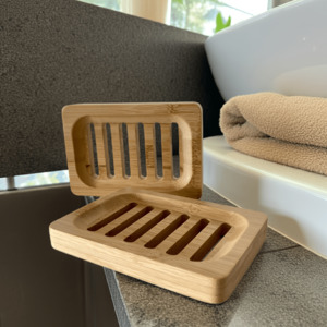 Sustainable Kitchen And Laundry Accessories: Bamboo Soap Holders