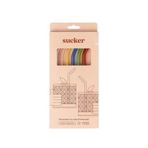 Sustainable Kitchen And Laundry Accessories: Reusable Glass Drinking Straws -multi-coloured