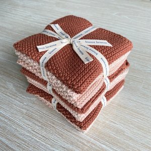 Vintage Rose Knitted Wash Cloths