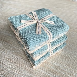 Duck Egg Knitted Wash Cloths
