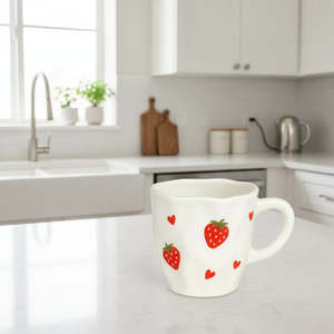 Sustainable Kitchen And Laundry Accessories: Naya Ceramic Mug - Strawberry by Garcia
