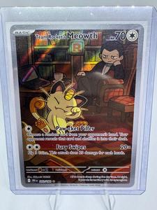 Team Rocket's Meowth 203/182 Illustration Rare – Pokemon Destined Rivals