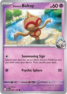Pokémon Steven's Baltoy 083/182 Common Reverse Holo – Destined Rivals NM
