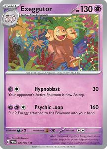 Pokemon Single Cards: Pokémon Exeggutor 024/091 Rare Holo – Paldean Fates NM