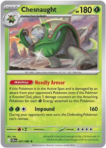 Pokemon Single Cards: Pokémon Chesnaught 007/086 Rare Holo – Chaos Rising NM