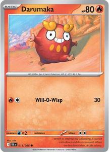 Pokemon Single Cards: Pokémon Darumaka 013/086 Common Reverse Holo – Black Bolt NM