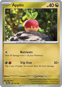 Pokemon Single Cards: Pokémon Applin 138/191 Common Reverse Holo – Surging Sparks NM