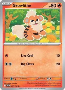 Pokemon Single Cards: Pokémon Growlithe 027/182 Common Reverse Holo – Destined Rivals NM