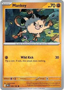 Pokemon Single Cards: Pokémon Mankey 090/182 Common Reverse Holo – Destined Rivals NM