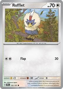 Pokémon Rufflet 152/191 Common Reverse Holo – Surging Sparks NM
