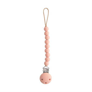 Bibs Pacifier Clips: Pacifier Clip - Hera Powder Pink