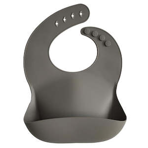 Silicone Baby Bib - Dove Grey