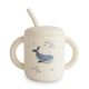 Silicone Training Cup with Straw - Whales