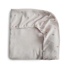 Mushie Crib/Bassinet Sheet - Rainbows