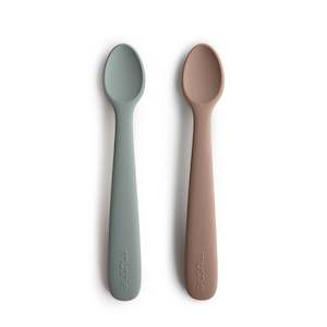 Mushie Feeding Spoon - Stone / Cloudy Mauve