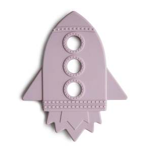 Mushie Teethers: Rocket Teether - Soft Lilac