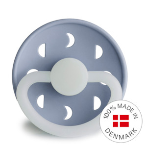 Frigg Pacifiers: Moon Phase Silicone Pacifier (Powder Blue Night)