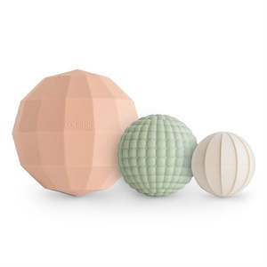 Mushie: Mushie Nesting Spheres Sensory Toy - Blush