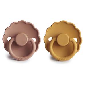 Frigg Daisy Pacifiers Latex Silicone: Daisy Latex Pacifier Honey Gold / Rose Gold