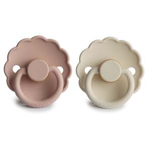 Frigg Daisy Pacifiers Latex Silicone: Daisy Latex Pacifier Cream / Blush