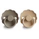 Daisy Silicone Pacifier Portobello / Croissant