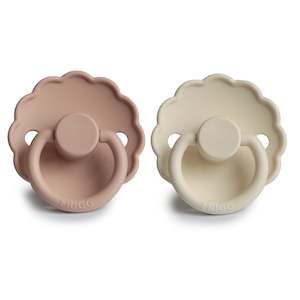 Daisy Silicone Pacifier Cream / Blush