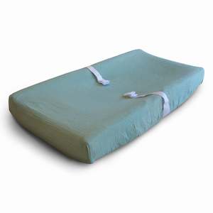 Mushie Changing Pad Covers: Changing Pad Cover Roman Green