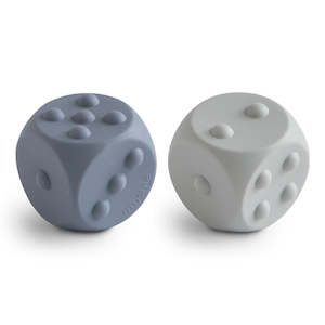 Mushie Press Toys: Dice Press Toy Tradewinds/Stone (2-pack)