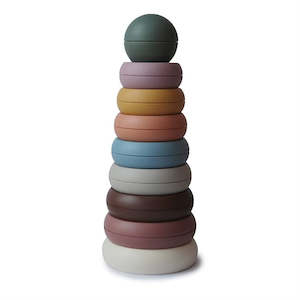 Mushie Stacking Toys: Stacking Ring Tower - Rustic
