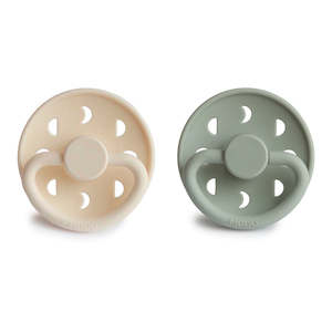 Moon Phase Silicone Pacifier Cream / Sage