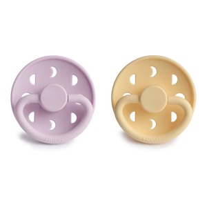 Moon Phase Silicone Pacifier Pale Daffodil / Soft Lilac