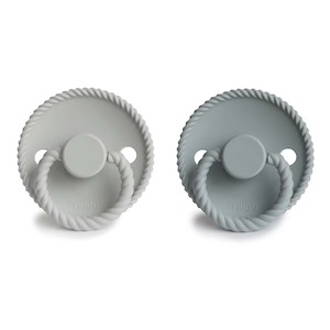 Rope Silicone Pacifier French Grey / Silver Grey
