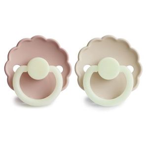 Daisy Night Silicone Pacifier Blush / Cream