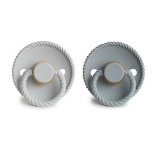 Rope Two Colour Packs Natural Rubber: Rope Latex Pacifier French Grey / Silver Grey