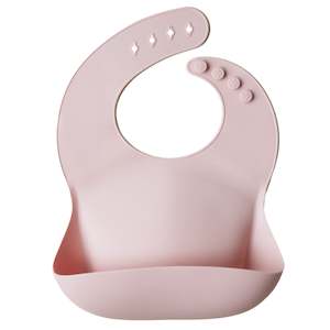Bibs Placemats: Silicone Baby Bib - Blush