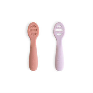 First Feeding Baby Spoons (2-pack) - Rose/Soft Lilac