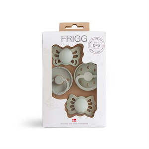 Frigg Pacifiers 1: Baby's First pacifier 4-pack - Moonlight Sailing - Sage Size 1