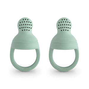 Food Feeders: Mushie Food Feeder - Cambridge Blue