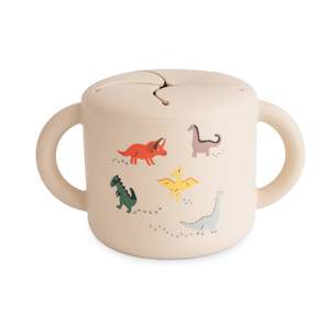 Mushie Baby Accesories: Mushie Snack Cup - Dinosaurs