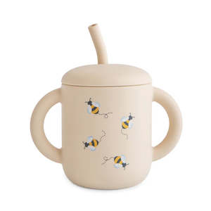 Mushie Silicone Training Cup + Straw
