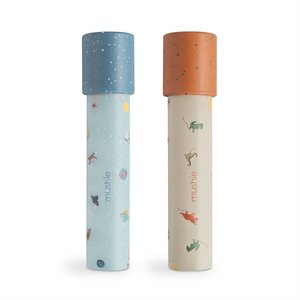 Mushie Kaleidoscope 2-pack Space/Dinosaurs