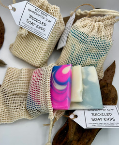 Products: Recycled Soap Ends in a Soap Bag Eco Savvy