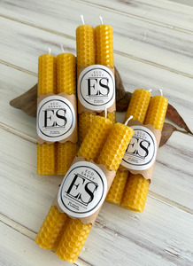 Products: Eco Savvy Beeswax Candles - 2 candles in each pack Eco Savvy