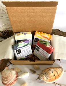 Products: 4 x Soaps of your choice in a gift box Eco Savvy