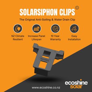 Solarsiphon Anti-Soiling & Solar Water Drain Clips Eco Shine Solar