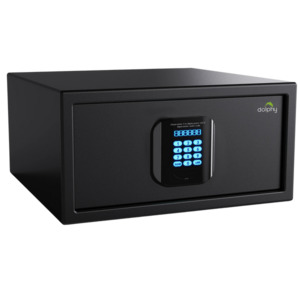 Products: Black Hotel Safe Box With Spring Loaded Door - Eco Soft